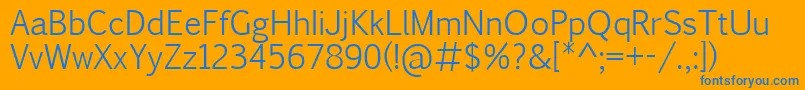 PigiarniqLight Font – Blue Fonts on Orange Background