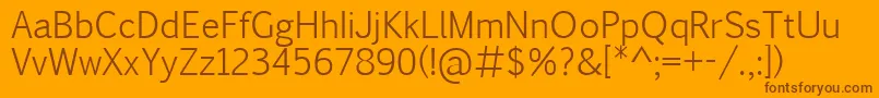 Подробнее о шрифте PigiarniqLight Шрифт PigiarniqLight – коричневые шрифты на оранжевом фоне