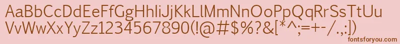 PigiarniqLight Font – Brown Fonts on Pink Background