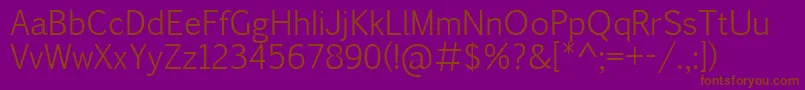 PigiarniqLight Font – Brown Fonts on Purple Background