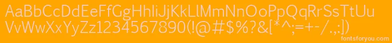 PigiarniqLight Font – Pink Fonts on Orange Background