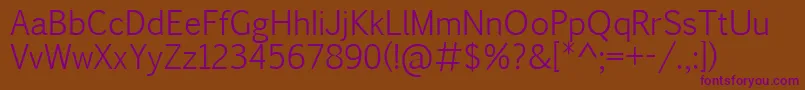 PigiarniqLight Font – Purple Fonts on Brown Background