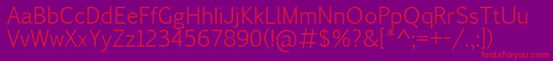 PigiarniqLight Font – Red Fonts on Purple Background