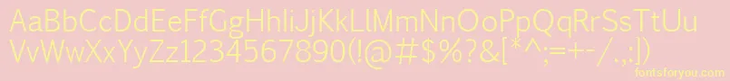 PigiarniqLight Font – Yellow Fonts on Pink Background