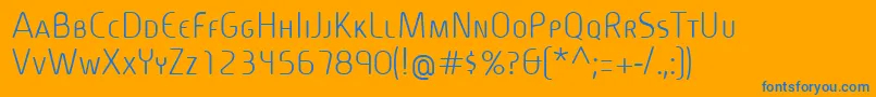 CineplexLtRegularSmallCaps Font – Blue Fonts on Orange Background