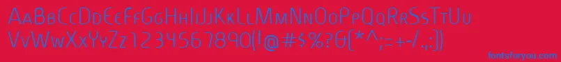 CineplexLtRegularSmallCaps Font – Blue Fonts on Red Background