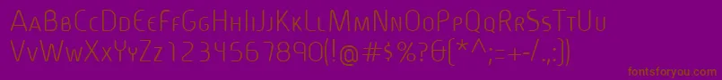 CineplexLtRegularSmallCaps Font – Brown Fonts on Purple Background