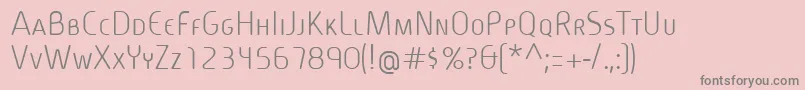 Fonte CineplexLtRegularSmallCaps – fontes cinzas em um fundo rosa