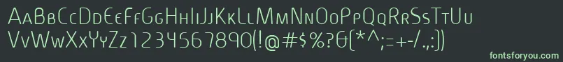 CineplexLtRegularSmallCaps-fontti – vihreät fontit mustalla taustalla