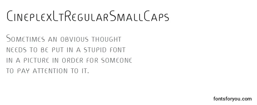 Review of the CineplexLtRegularSmallCaps Font