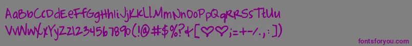 Шрифт CompleteInHim – фиолетовые шрифты на сером фоне