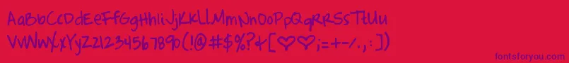 CompleteInHim Font – Purple Fonts on Red Background