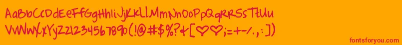 CompleteInHim Font – Red Fonts on Orange Background