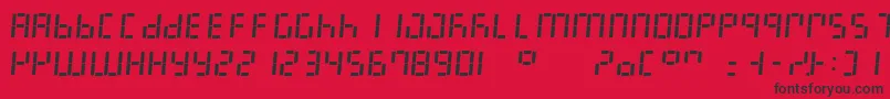 LedDigital7Italic Font – Black Fonts on Red Background