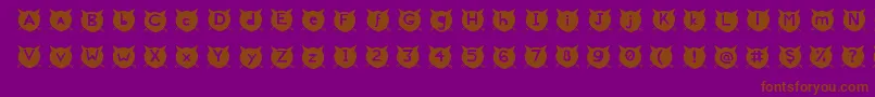 CatsMeow Font – Brown Fonts on Purple Background