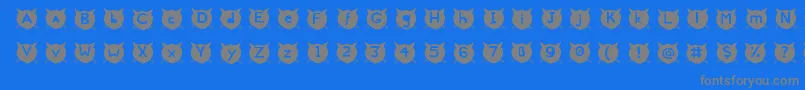 CatsMeow Font – Gray Fonts on Blue Background