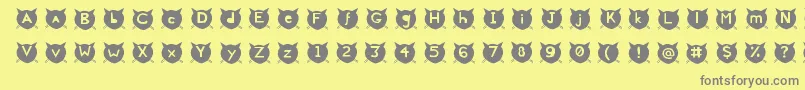 CatsMeow Font – Gray Fonts on Yellow Background