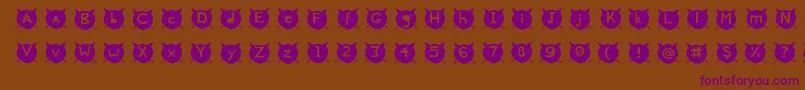 CatsMeow Font – Purple Fonts on Brown Background