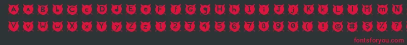 CatsMeow Font – Red Fonts on Black Background