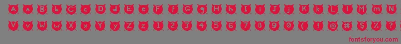 CatsMeow Font – Red Fonts on Gray Background