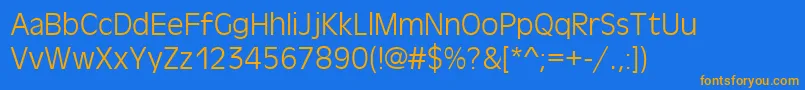 AntigoniLight Font – Orange Fonts on Blue Background