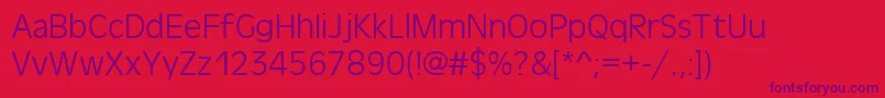 AntigoniLight Font – Purple Fonts on Red Background