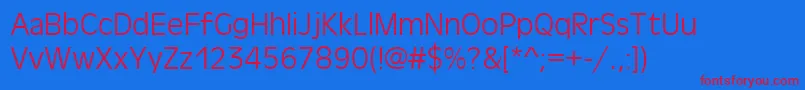 AntigoniLight Font – Red Fonts on Blue Background