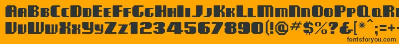 Club ffy Font – Black Fonts on Orange Background