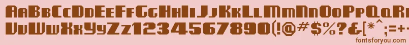 Club ffy Font – Brown Fonts on Pink Background