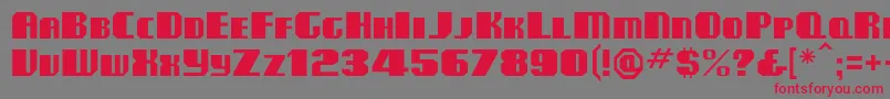 Club ffy Font – Red Fonts on Gray Background