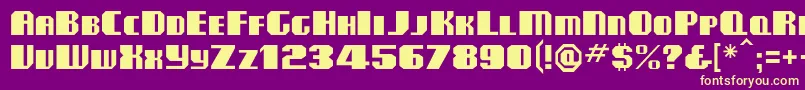 Club ffy Font – Yellow Fonts on Purple Background