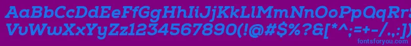 fuente NexaSlabHeavyItalic – Fuentes Azules Sobre Fondo Morado