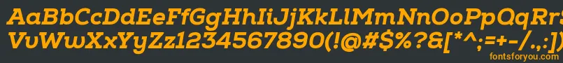 NexaSlabHeavyItalic Font – Orange Fonts on Black Background