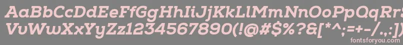 NexaSlabHeavyItalic Font – Pink Fonts on Gray Background
