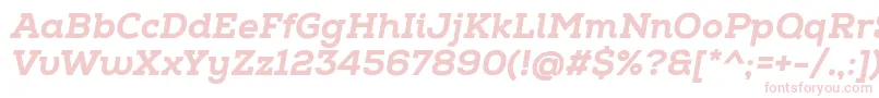 Czcionka NexaSlabHeavyItalic – różowe czcionki