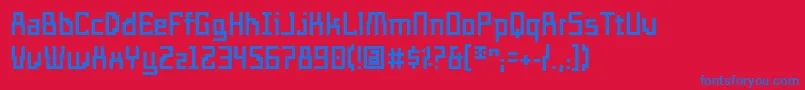 Templog Font – Blue Fonts on Red Background