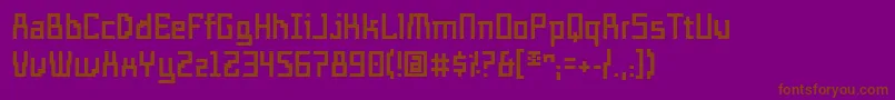 Templog-fontti – ruskeat fontit violetilla taustalla
