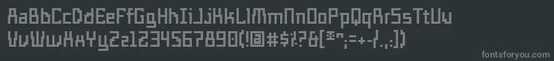 フォントTemplog – 黒い背景に灰色の文字