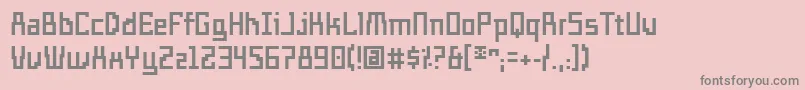 フォントTemplog – ピンクの背景に灰色の文字