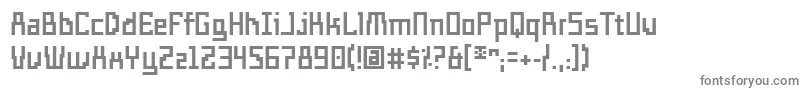 フォントTemplog – 白い背景に灰色の文字