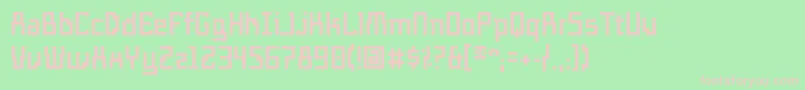 Templog Font – Pink Fonts on Green Background