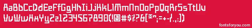 フォントTemplog – 赤い背景に白い文字