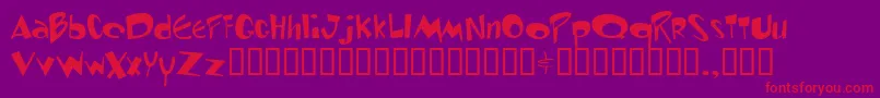 Toontime Font – Red Fonts on Purple Background