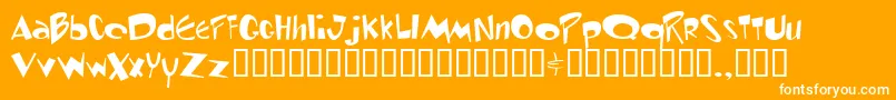 Toontime Font – White Fonts on Orange Background