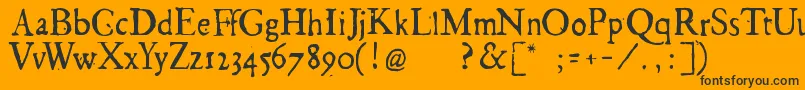 Georglight Font – Black Fonts on Orange Background