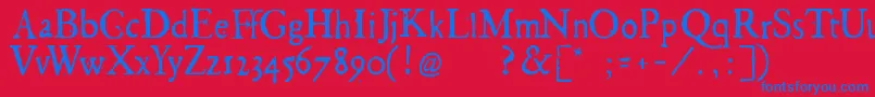 Georglight Font – Blue Fonts on Red Background