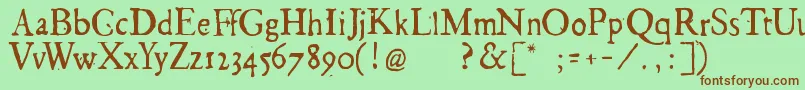 Georglight-fontti – ruskeat fontit vihreällä taustalla
