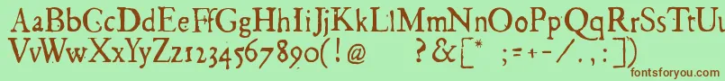 Georglight Font – Brown Fonts on Green Background