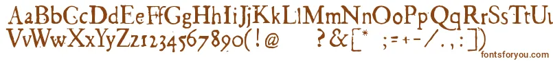 Georglight-fontti – ruskeat fontit valkoisella taustalla