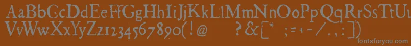 フォントGeorglight – 茶色の背景に灰色の文字